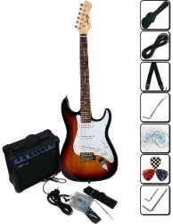 EG111-SB E-Gitarre groß, mit Verstärker und Zubehör