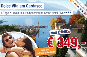 Kurzurlaub: 4 Tage zu zweit am Gardasee