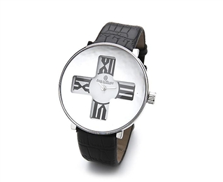 Leder-Armbanduhr im Kroko-Design für Damen