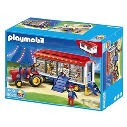 Spielzeug PLAYMOBIL® Zirkustraktor mit Raubtierwagen 5022